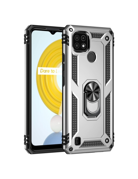 Cover Realme C21 TPU PC Nero Antiurto Grigio | Melacompro