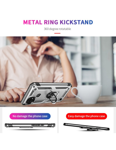 Cover Realme C21 TPU PC Nero Antiurto Grigio | Melacompro