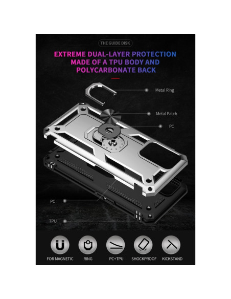 Cover Realme C21 TPU PC Nero Antiurto Grigio | Melacompro