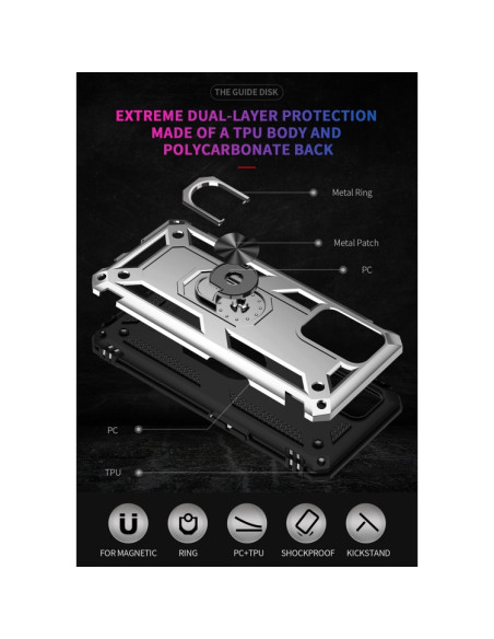 Cover Realme C21 TPU PC Nero Antiurto Grigio | Melacompro