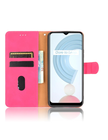 Cover Oppo Realme C21 PU Leather Flip Rosso | Melacompro