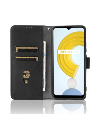 Cover Oppo Realme C21 PU Leather Flip Nero | Melacompro