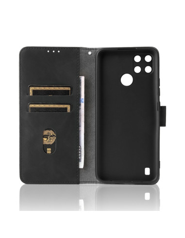 Cover Oppo Realme C21 PU Leather Flip Nero | Melacompro