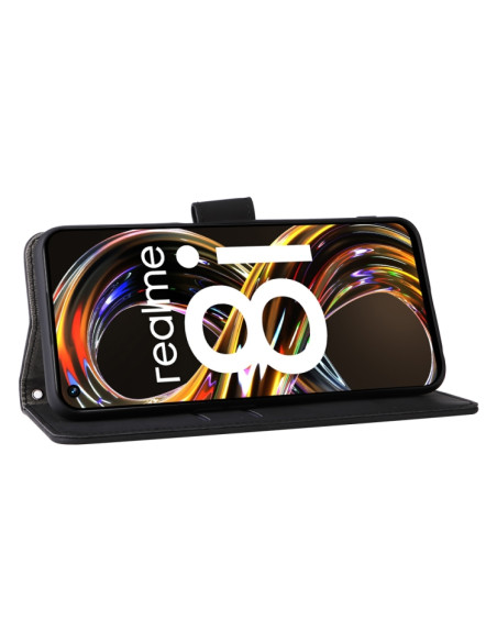 Cover Oppo Realme 8i PU Flip Pelle Nero | Melacompro