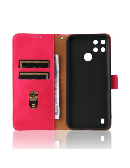 Cover Oppo Realme C21 PU Leather Flip Rosso | Melacompro