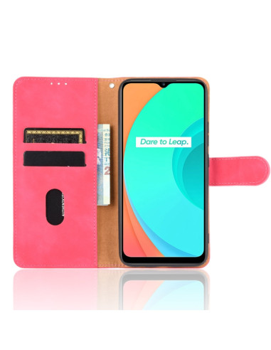 Cover Oppo Realme C21 PU Leather Flip Rosso | Melacompro