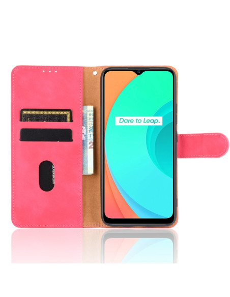 Cover Oppo Realme C21 PU Leather Flip Rosso | Melacompro