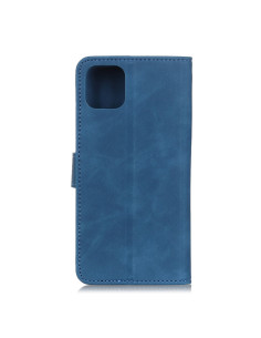 Cover Oppo Realme C11 PU + TPU Flip con Portafoglio Blu
