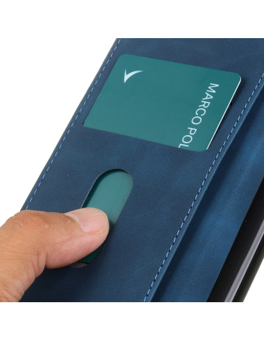 Cover Oppo Realme C11 PU + TPU Flip Blu | Melacompro