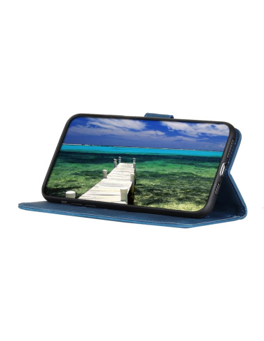 Cover Oppo Realme C21 PU Leather Flip Blu | Melacompro