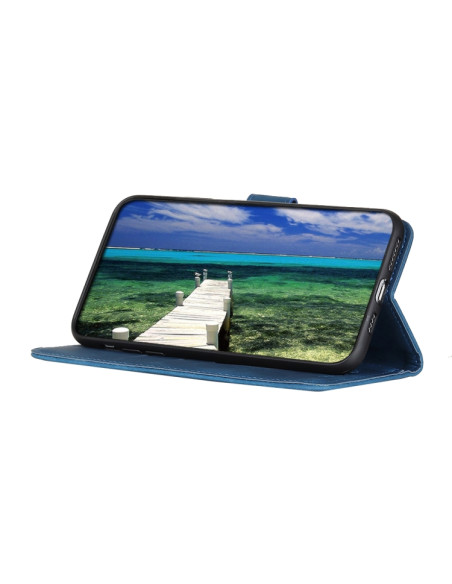 Cover Oppo Realme C21 PU Leather Flip Blu | Melacompro