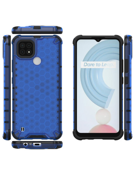 Cover Realme C21 TPU PC Nero Antiurto Blu | Melacompro