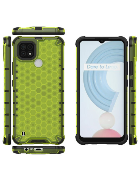 Cover Realme C21 TPU PC Nero Antiurto Verde | Melacompro
