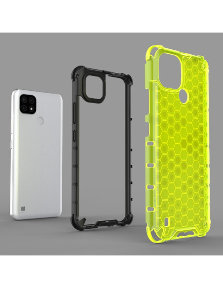 Cover Realme C21 TPU PC Nero Antiurto Verde | Melacompro