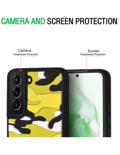 Cover Galaxy S22 5G Silicone Grigio Giallo | Melacompro 2