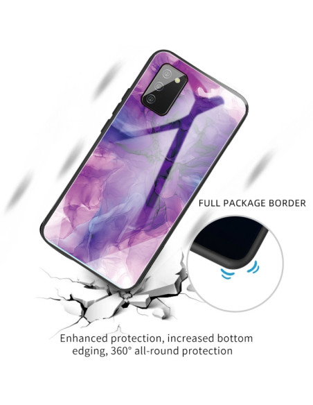 Cover Galaxy A02s Marmo Viola Glass | Melacompro
