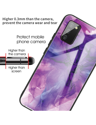 Cover Galaxy A02s Marmo Viola Glass | Melacompro