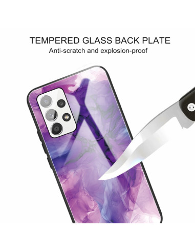 Cover Galaxy A52 5G Glass Marmo Viola | Melacompro