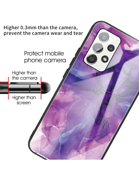 Cover Galaxy A52 5G Glass Marmo Viola | Melacompro
