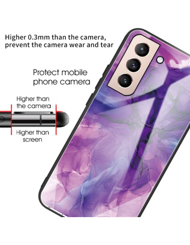 Cover Galaxy S21+ 5G Glass Marmo Viola | Melacompro