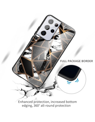 Cover Galaxy A52 5G Glass Marmo Nero | Melacompro