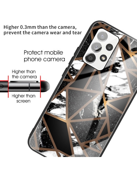 Cover Galaxy A52 5G Glass Marmo Nero | Melacompro