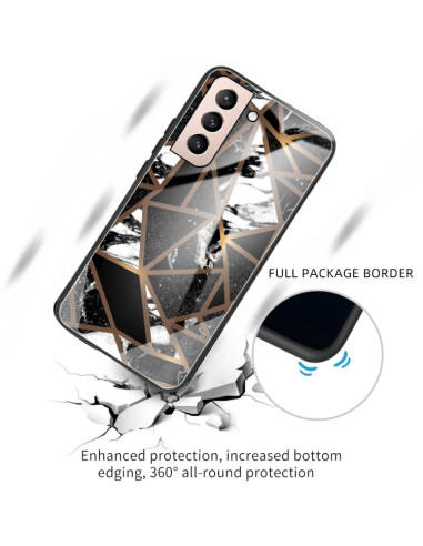 Cover Galaxy S21+ 5G Vetro Marmo Nero | Melacompro