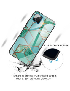 Cover Galaxy A12 5G Vetro Marmo Astratto Verde