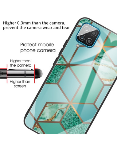 Cover Galaxy A12 5G Vetro Marmo Verde | Melacompro