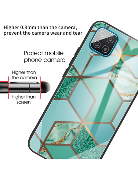 Cover Galaxy A12 5G Vetro Marmo Verde | Melacompro