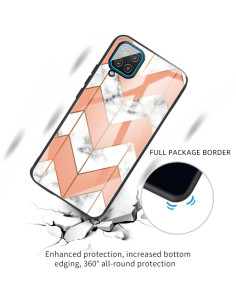 Cover Galaxy A12 5G Vetro Temperato Marmo Viola