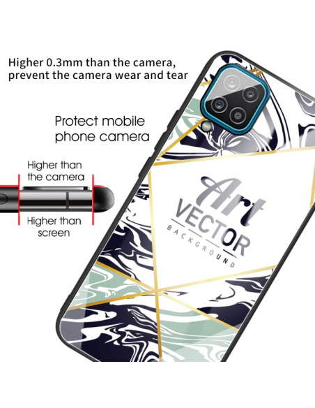 Cover Galaxy A12 5G Vetro Marmo | Melacompro