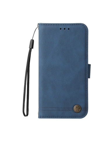 Cover Galaxy A52 5G Flip Leather Blu | Melacompro