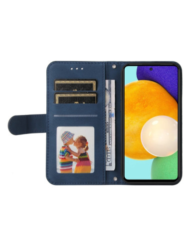 Cover Galaxy A52 5G Flip Leather Blu | Melacompro