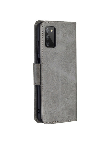 Cover Samsung Galaxy A03s Pelle Lambskin Grigio | Melacompro
