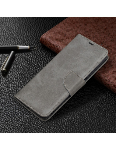 Cover Samsung Galaxy A03s Pelle Lambskin Grigio | Melacompro