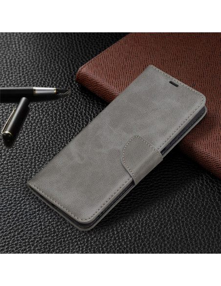 Cover Samsung Galaxy A03s Pelle Lambskin Grigio | Melacompro
