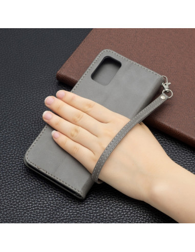 Cover Samsung Galaxy A03s Pelle Lambskin Grigio | Melacompro