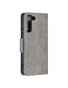 Cover Galaxy S22+ 5G Pelle Grigia Flip Grigio | Melacompro 2