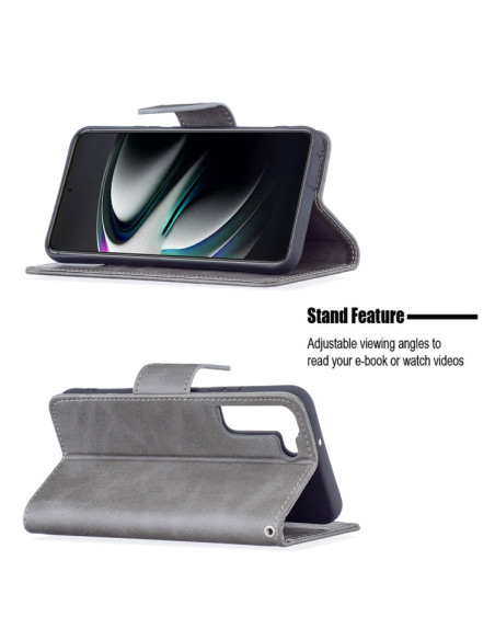 Cover Galaxy S22+ 5G Pelle Grigia Flip Grigio | Melacompro