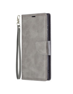 Cover Galaxy S22 Ultra 5G Pelle Flip Portafoglio Grigio