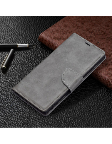 Cover Galaxy S22 Ultra 5G Pelle Flip Grigio | Melacompro