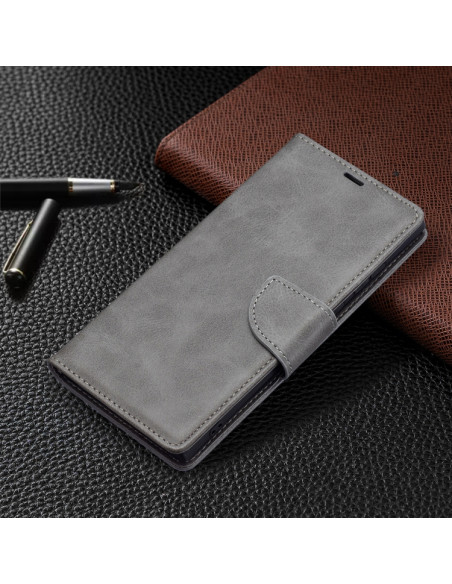 Cover Galaxy S22 Ultra 5G Pelle Flip Grigio | Melacompro
