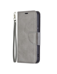 Cover Galaxy S22 5G Pelle Flip Portafoglio Grigio | Melacompro 2