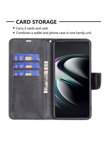 Cover Galaxy S22+ Pelle PU Blu Nero | Melacompro