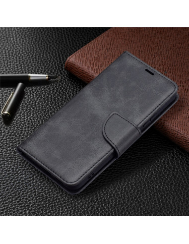 Cover Galaxy S22+ Pelle PU Blu Nero | Melacompro