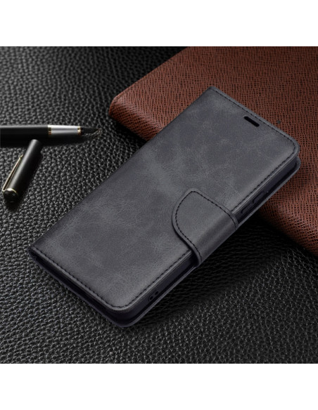 Cover Galaxy S22+ Pelle PU Blu Nero | Melacompro