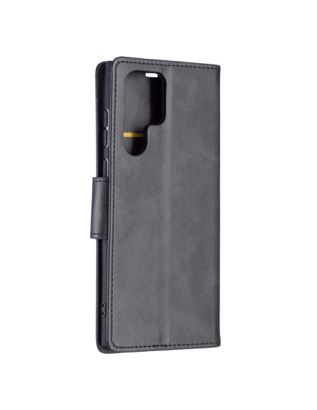 Cover Galaxy S22+ Pelle PU Blu Nero | Melacompro