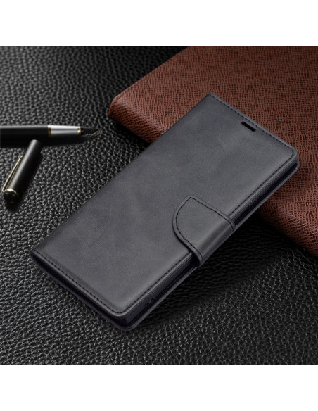 Cover Galaxy S22+ Pelle PU Blu Nero | Melacompro