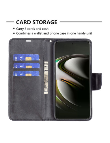 Cover Galaxy S22+ Pelle PU Blu Nero | Melacompro